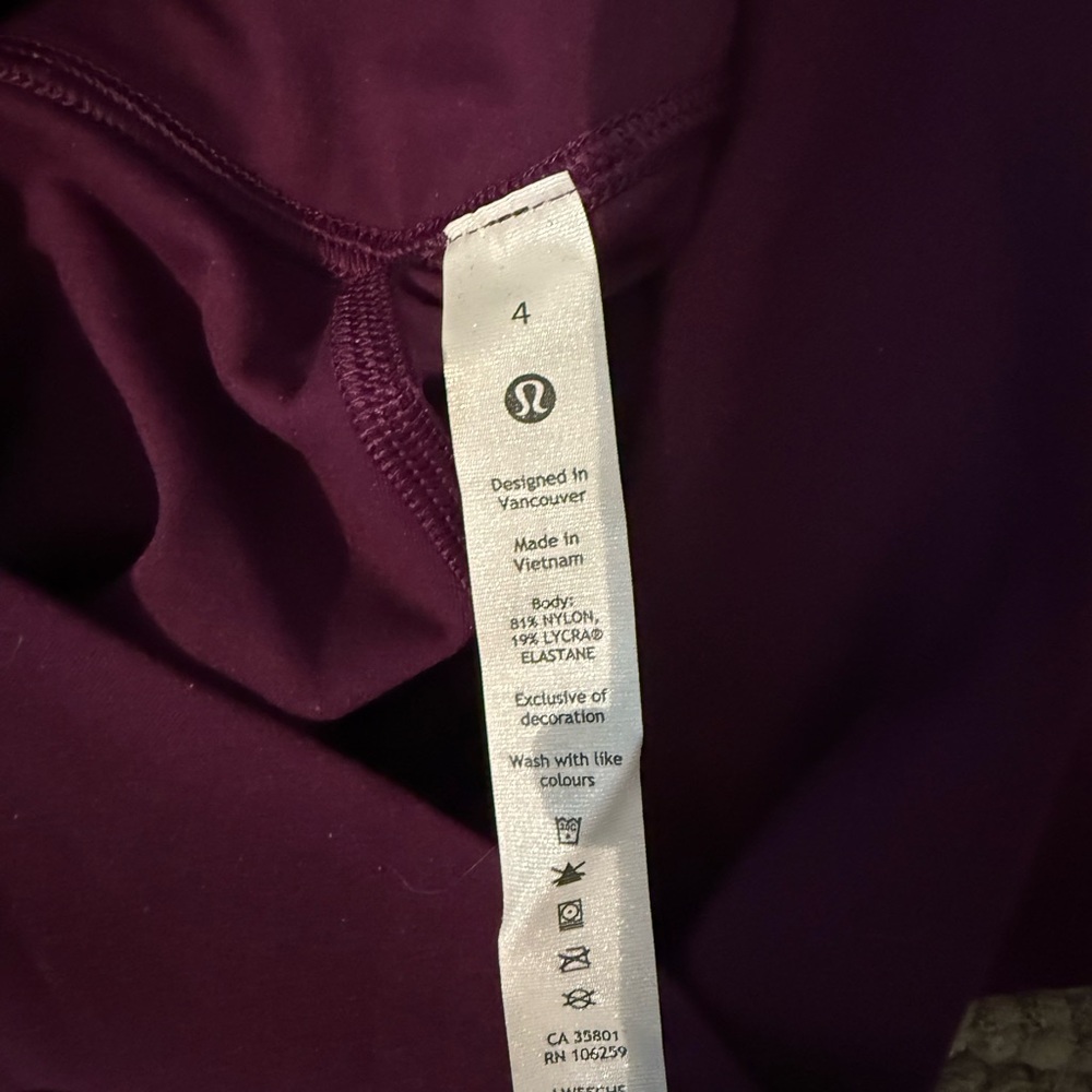 Lululemon Align High-Rise Mini Flare Pant 28” size 4 NWT Dramatic Magenta - Picture 6 of 10